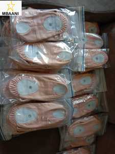 MBAANI Soft Ballet <b>Shoes</b> Women Genuine Leather Upper Cotton Lining Rubber Sole Flat Dance Training Footwear <b>Size</b> 20 - Product Image 6