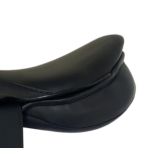 Selle d'équitation anglaise en cuir avec arceau en bois, noire, taille complète - Product Image 4