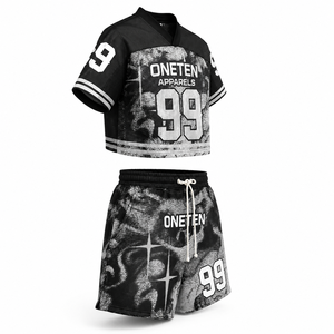 Ensemble Maillot et Short de Sport Personnalisé pour Homme – Col en V, Tenue Athlétique, Vêtements de Performance, Fournisseur OEM, Logo Personnalisé - Product Image 2