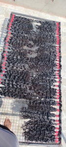 Vague profonde bouclés naturel Temple Extensions de cheveux indien Remy simple dessiné trame de cheveux humains Style ondulé fournisseur indien blanchi - Product Image 5