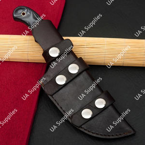 อุปกรณ์ uA เหล็กดามัสกัสแบบดรอปพ้อยท์เต็มถังถังสำหรับล่าสัตว์กลางแจ้งมีด G10ด้าม Micarta - Product Image 6