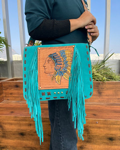 2025 plus récent en gros mode usiné à la main en cuir suédé frange sac à bandoulière dissimuler transporter en cuir véritable femmes sacs de messager - Product Image 6