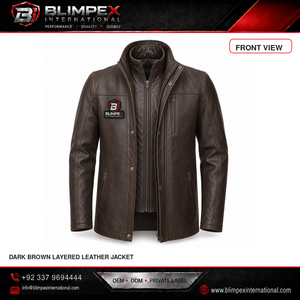 Veste d'hiver pour homme en cuir véritable, imperméable, coupe-vent, respirante, unie, avec fermeture éclair, personnalisable, OEM, best-seller - Product Image 4