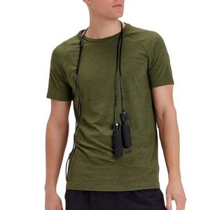 Camiseta Deportiva de Manga Corta con Cuello Redondo, 100% Algodón, Color Sólido, Transpirable, 180g, para Gimnasio, Fitness, Casual, Estilo Raglán, Diseño Personalizado para Hombre - Product Image 4