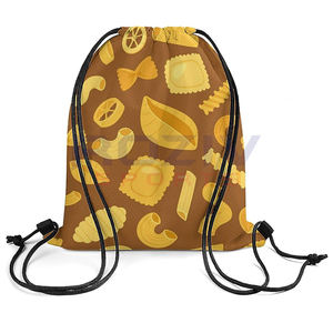 Lightweight Custom Logo Sublimation <b>Drawstring</b> Backpack Customized <b>Waterproof</b> Eco-Friendly Polyester <b>Bags</b> - Product Image 3