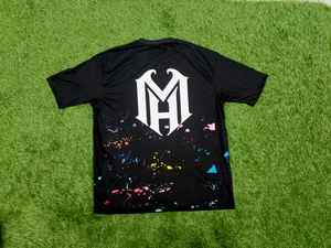 T-shirt en coton imprimé éclaboussures OEM pour hommes T-shirt à épaules tombantes avec impression personnalisée T-shirts Streetwear à la mode - Product Image 4