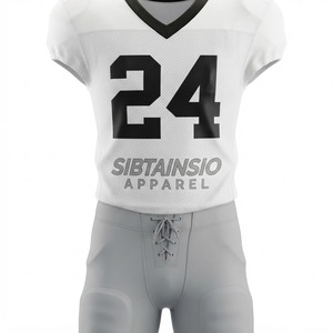 Nouveauté, vente en gros, ensembles de vêtements de sport personnalisés pour équipes, impression par sublimation numérique, maillot de football américain brodé pour hommes, short - Product Image 6