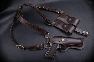 2026 Meilleures ventes : Holster tactique universel en cuir pour épaule, sacoche sous-bras double épaule réglable, excellent pour la dissimulation, fait main - Product Image 3