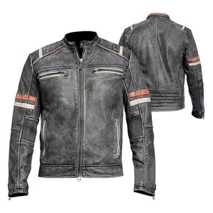 Blouson de moto élégant pour homme en cuir véritable à manches longues, nouveau design, haute qualité, style très populaire, collection automne 2026 - Product Image 3