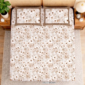 Trendy 7D Digital Microfiber Bed Sheet 125 GSM 300tc Eco-Friendly Durable Soft Fabric Modern Bedroom Decoration <b>Comfortable</b> Set - Product Image 4