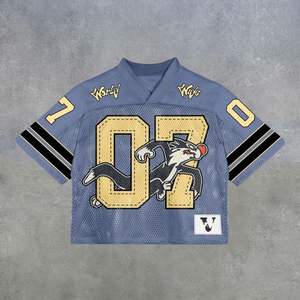 T-shirt sportif rétro américain vintage surdimensionné personnalisé de haute qualité - Product Image 2