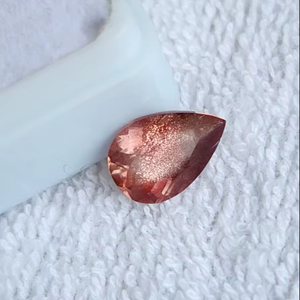 Piedra de Sol de Oregón Rosa Natural Brillante, Corte Schiller, 6X8MM, 100% Natural, Forma de Pera, Facetada, Gema Suelta de Oregón para Joyería - Product Image 5