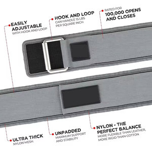 เข็มขัดพยุงเอวโพลีเอสเตอร์แบบปรับได้พร้อมตัวล็อคแบบหัวเข็มขัดสำหรับการฝึกความแข็งแรงและการยกน้ำหนัก ดีไซน์ระบายอากาศได้สำหรับทุกเพศ - Product Image 5