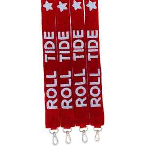 Sangles de sac rouges perlées, broderie de perles de rocaille à motif 'Roll Tide', poignée de sac à bandoulière, ceintures de remplacement pour sacs à main, accessoire pour sacs à main - Product Image 1