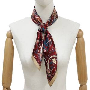 Custom Print Mulberry Silk Twill <b>Square</b> <b>Scarf</b> for Women Spring Season Elegant Geometric Design Breathable Lightweight Versatile - Product Image 2
