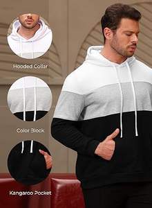 Sudadera con Capucha para Hombre, Estilo Urbano, Invierno, Mezcla de Poliéster y Algodón, Forro Polar, Transpirable, Ecológica, Informal, para Gimnasio, Fitness y Deportes - Product Image 5