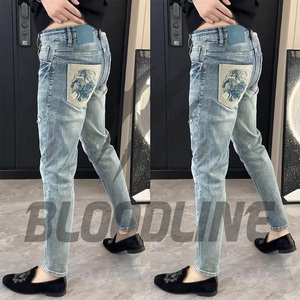 Pantalones Cargo de Mezclilla para Hombre, Corte Slim Fit, Lavado Stonewash, Cintura Media, Color Sólido, Estilo Utilitario, Tela de Mezclilla de Primera Calidad, Duraderos - Product Image 6