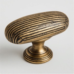 Poignée de porte en laiton poli de luxe, design rond en métal massif pour une utilisation intérieure et extérieure - Product Image 3