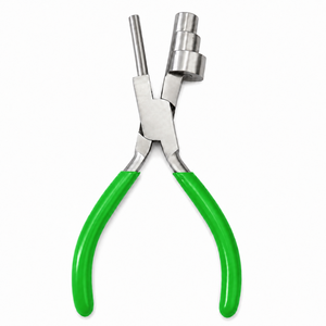 Pince à boucler à poignée verte en acier inoxydable, outil de bijouterie pour la formation de boucles de fil pour bagues, pendentifs, artisanat et fabrication de bijoux DIY - Product Image 5
