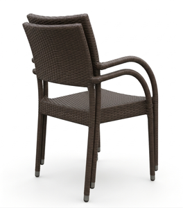 wicker stacking <b>chair</b> for outdoor/dining room bocha stacking arm <b>chair</b> - Product Image 3