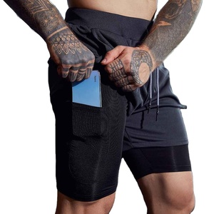 Shorts d'entraînement de haute qualité pour hommes, double serviette de fitness, shorts de course à pied, shorts de squat et séchage rapide - Product Image 1