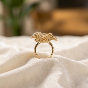 Plated Yellow Gold Engagement Women's <b>Ring</b> Brilliant Round Shape Diamond Wedding Gift <b>Ring</b> Luxury Moissanite Jewelry - Product Image 3