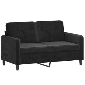 Set Divano per Soggiorno in Velluto Nero Medio 100% Poliestere - Product Image 3