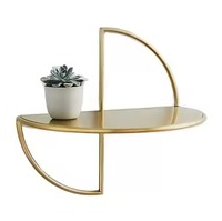 Ensemble d'étagères flottantes à double niveau en acier inoxydable simple, à fixer au mur pour le rangement et la décoration de la maison
