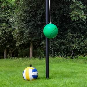 Juego de Tetherball para exteriores de servicio pesado con bola de poste portátil y cuerda para diversión familiar y juegos deportivos en el patio trasero - Product Image 1