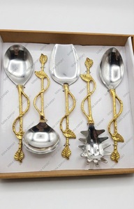 Juego de Cubiertos de Lujo Unicorn Handicrafts para Restaurante, Acero Inoxidable Premium, Chapado en Oro, Apto para Lavavajillas, Cuchara, Tenedor y Cuchillo - Product Image 3