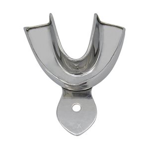 Juego Profesional de Bandejas Metálicas para Impresiones Dentales |   Bandejas Regulares Extra Grandes de Acero Inoxidable Sólido Sin Perforaciones, Par Superior e Inferior - Product Image 4