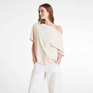 Women's Full Sleeve <b>Y2K</b> Shoulder Casual Eco-Friendly T-<b>shirt</b> Solid Print Logo Embroidery Summer Hip Hop Streetwear - Product Image 1
