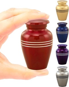 Urne funéraire bleue avec scène de phare, style américain, récipient commémoratif pour cendres d'adultes, urne classique pour cendres humaines - Product Image 4