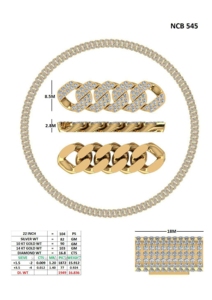 Iced Cuban Link Necklace 10K 14K Gold Plated <b>22</b> Inch Pave Lab Diamond Heavy Curb <b>Chain</b> 8.5mm Box Clasp Hip Hop 16.84 Carat - Product Image 3