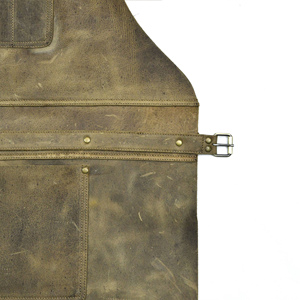 Premium Genuine <b>Leather</b> <b>Apron</b> Wholesale 2026 New Arrival Adjustable Cross Back Design Custom Logo High Quality Craftsmanship - Product Image 5