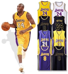 Ensemble de maillots de basket-ball des Lakers, James 23, Bryant 24, sans manches, col rond, respirant, polyester, adulte, unisexe, toutes saisons, coupe classique - Product Image 2