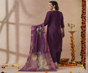 Ensemble haut, bas et dupatta en coton brodé, le plus populaire, pour tenue de fête, multicolore, séchage rapide, pour femmes, prix de gros, en stock - Product Image 2