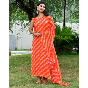 ชุดเดรสยาวสีส้มแบบไทได คอโอ ประดับลูกปัด ดีไซน์หรูหราสง่างาม ไซส์ใหญ่ สำหรับใส่ในวันหยุดหรืองานเฉลิมฉลอง ทำจากผ้าชีฟองแท้ ขายส่ง - Product Image 2