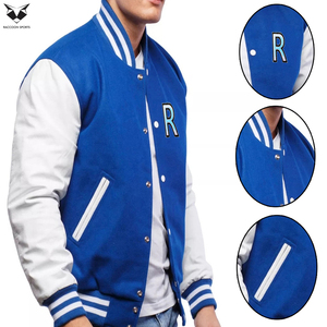 OEM Customized Logo Varsity Jackets Best Selling Highest Quality Street Wear Varsity Jackets Blank Fleece Bomber Jackets - Product Image 6