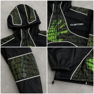 Veste coupe-vent en nylon et toile pour homme, résistante à l'eau, coupe-vent, écologique, respirante, séchage rapide, légère, personnalisable pour la randonnée - Product Image 4