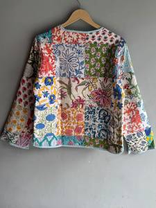 Veste matelassée pour femme, manches longues, col mandarin, fermeture boutonnée, imprimé animal, coton, vêtement d'automne, poches plaquées, cadeau pour elle - Product Image 6