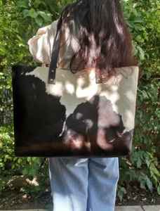 Sac fourre-tout d'été et d'automne pour femme en cuir de vachette véritable OEM avec broderie et fermeture éclair, sac à bandoulière, sac de shopping LHTB-0020 - Product Image 3