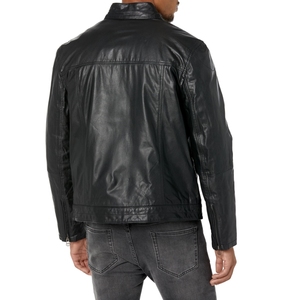High Quality Plus Size <b>Men's</b> Leather Jacket Canvas Stand Collar with Outdoor Use Winter Season jacket for <b>men</b> - Product Image 5