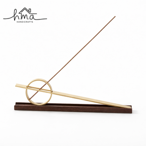 Modern Brass Incense Holder Minimalist Agarbatt Stand Compact Ash Catcher Burner for Home Decor Meditation and Relaxation Spaces - Product Image 3