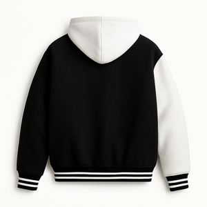 Chaqueta Varsity de Lujo en Mezcla de Lana con Cuello Alto, Logotipo Bordado en la Parte Delantera, Prenda Exterior Moderna, Térmica, Estilo Preppy Informal para Invierno - Product Image 6