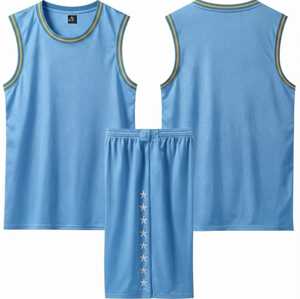 Premium Quality Wholesale Sublimated Printed Basketball Uniform Set Unisex Adult Breathable Mesh Sleeveless <b>Jersey</b> <b>Shorts</b> Front - Product Image 1