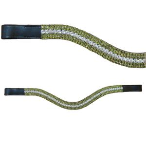 Diadema de Cuero de Alta Calidad con 5 Hileras de Pedrería, Estilo Western, para Caballos, para Montar al Aire Libre, Deportes Ecuestres Personalizados FHS - Product Image 1