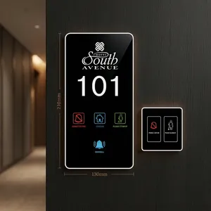 TES Brand TES-KTL07 Hotel Room Door Panel 1.8 Litter Floor-Mounted Electric Glass Black Matte Finish Beverage Service Zone - Product Image 2