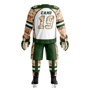 Vintage Ice Hockey Uniform Men's Full Sleeve Sublimated Jersey Black Gold Breathable Sportswear Adult All Seasons - Product Image 3