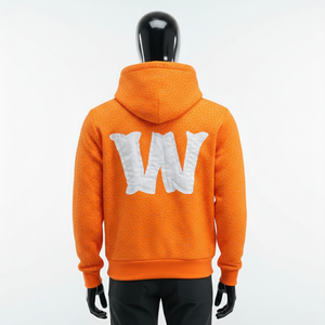 เสื้อฮู้ดดี้สตรีทแวร์ทรงโอเวอร์ไซส์ผ้าฝ้ายฟลีซหนานุ่มประดับคริสตัล งานปักคุณภาพสูง ดีไซน์แบบดิสเทรส  สำหรับทุกเพศ - Product Image 2